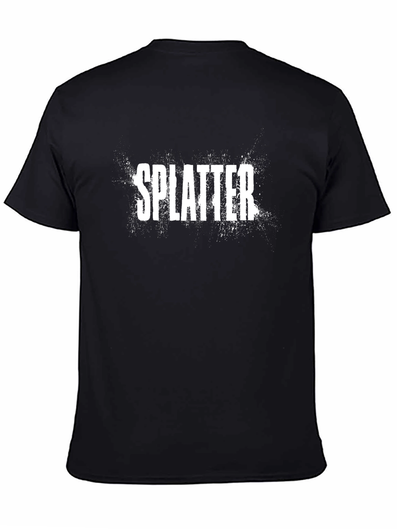 Splatter Print Black T-Shirt - Casual Style