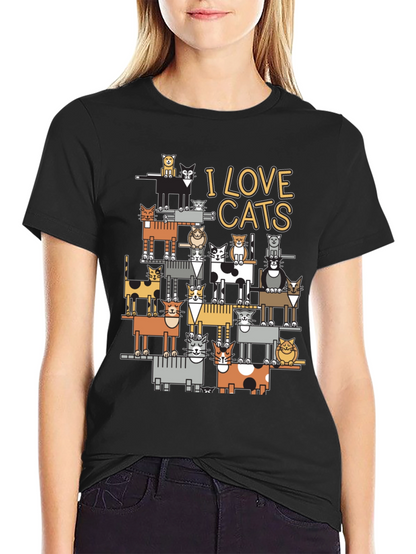 I Love Cats T-Shirt | Funny Cat Lover Tee