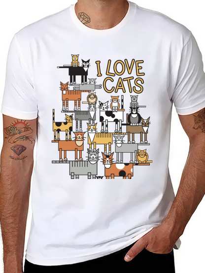 I Love Cats T-Shirt | Funny Cat Lover Tee
