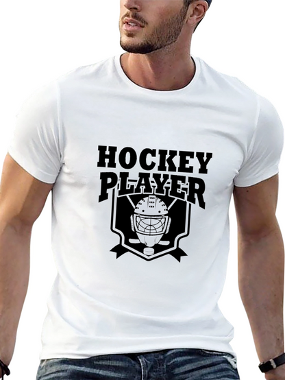 Hockey Player Black Graphic Tee