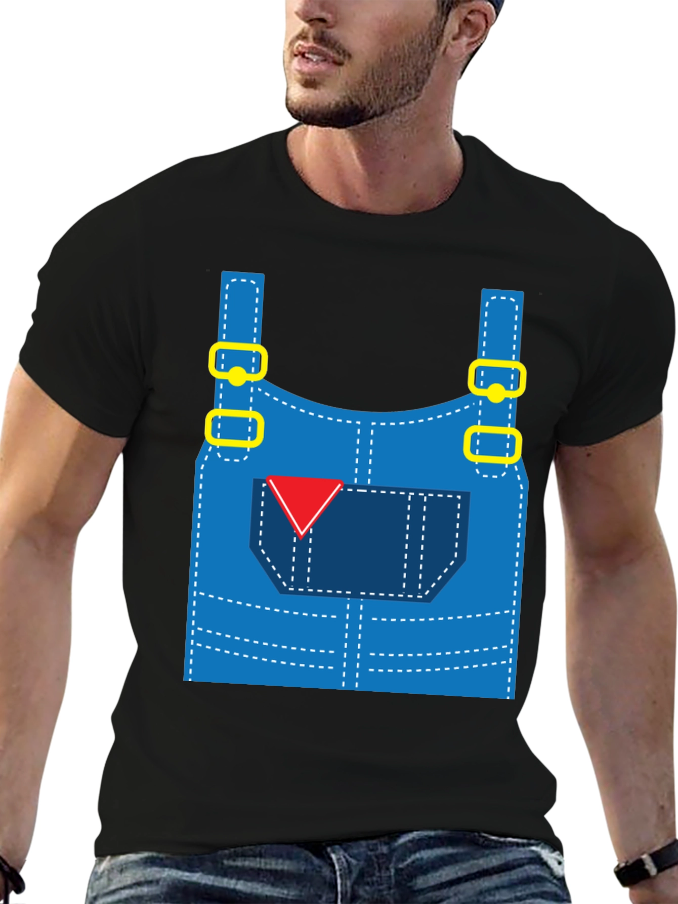Funny Overalls Costume Graphic T-Shirt