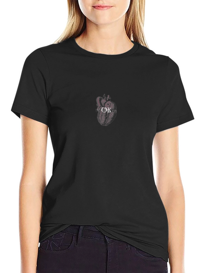 OK Heart Graphic Black T-Shirt
