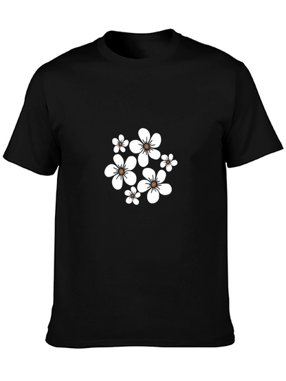 Black Floral Print T-Shirt