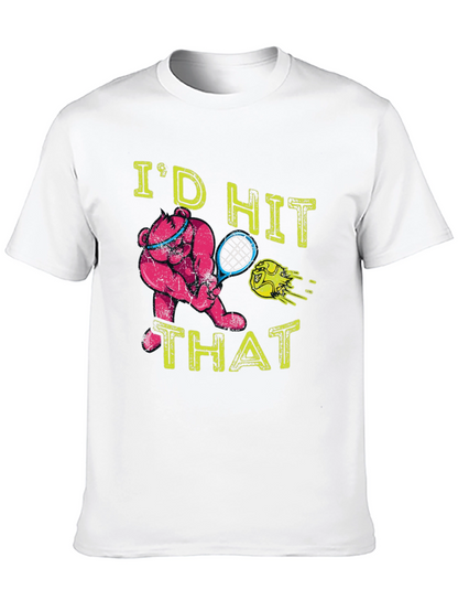 Tennis Bear Graphic T-Shirt - Id Hit That!