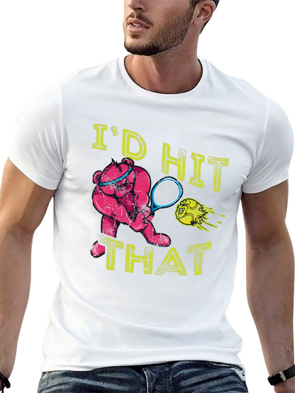 Tennis Bear Graphic T-Shirt - Id Hit That!