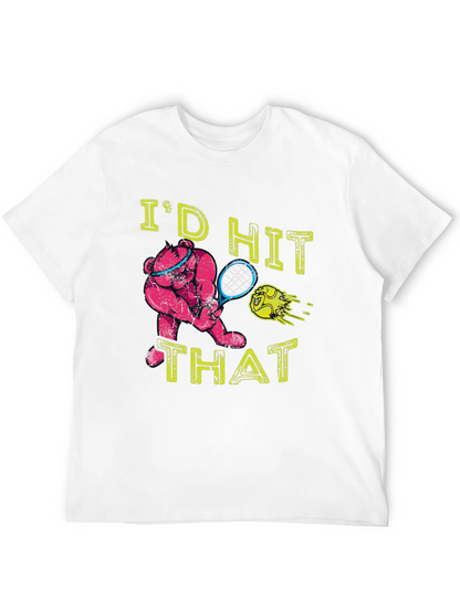 Tennis Bear Graphic T-Shirt - Id Hit That!