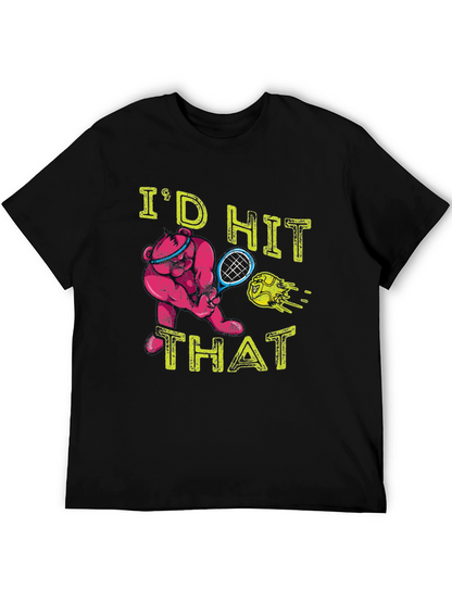 Tennis Bear Graphic T-Shirt - Id Hit That!