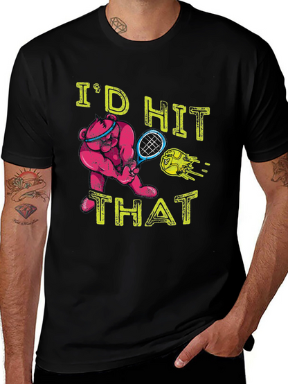 Tennis Bear Graphic T-Shirt - Id Hit That!