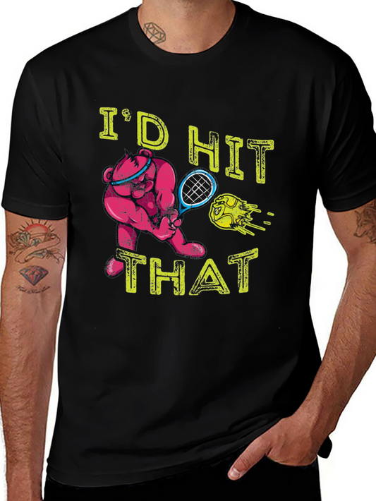 Tennis Bear Graphic T-Shirt - Id Hit That!