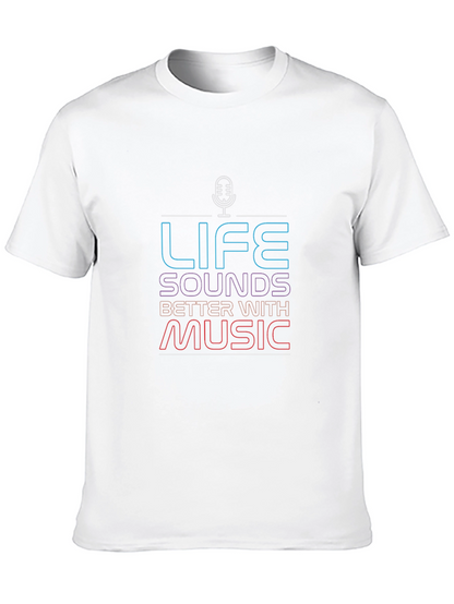 Life Sounds Better With Music Graphic T-Shirt