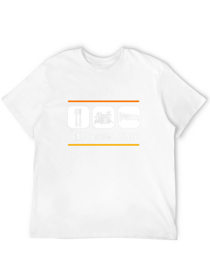 Eat Drum Sleep T-Shirt - Black Cotton Tee