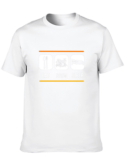 Eat Drum Sleep T-Shirt - Black Cotton Tee