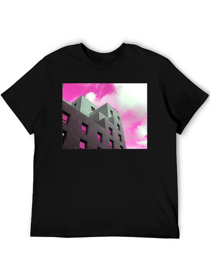 Modern Building Graphic Tee - Trendy Urban Style T-Shirt