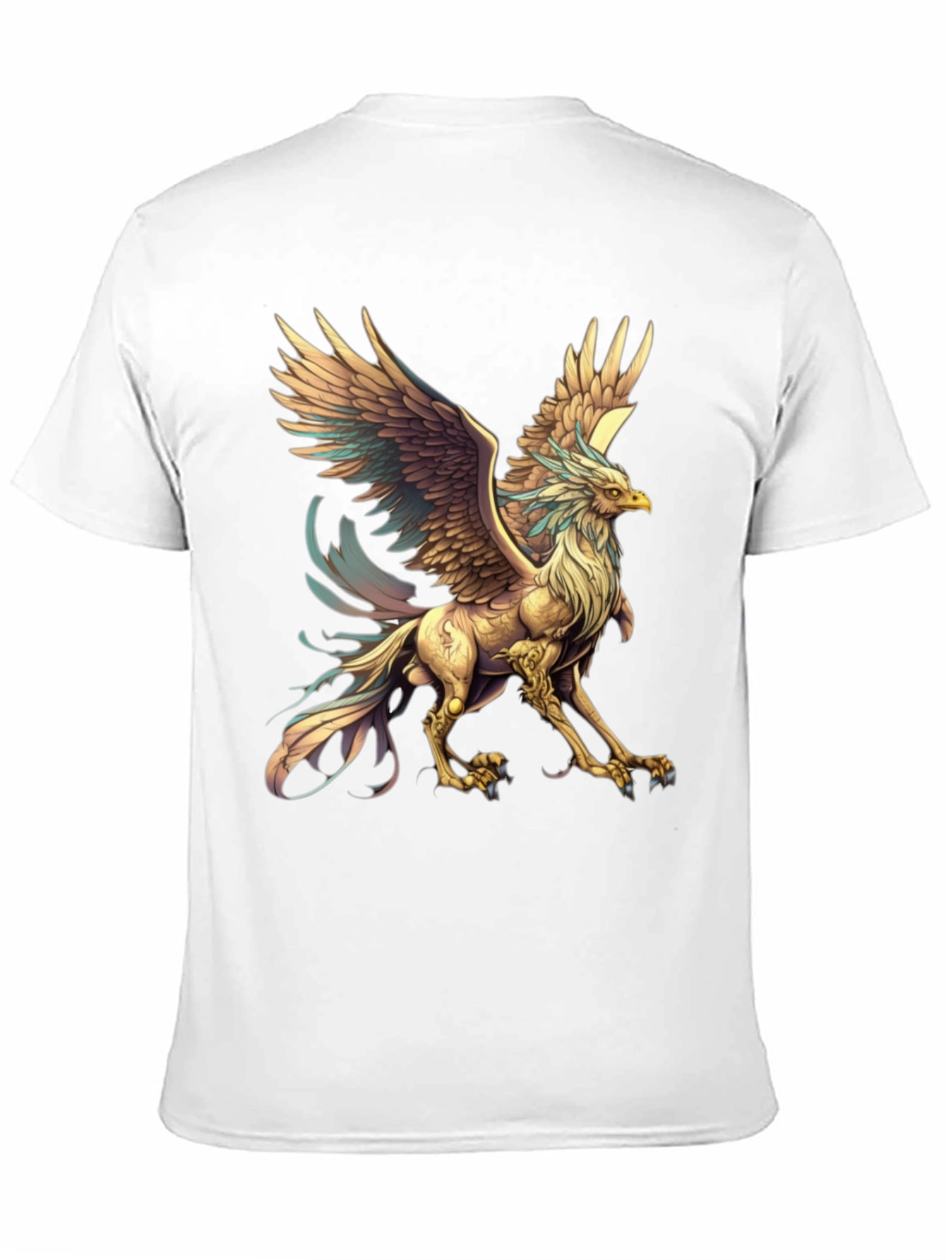 Mythical Griffin Graphic Tee - Black Cotton T-Shirt