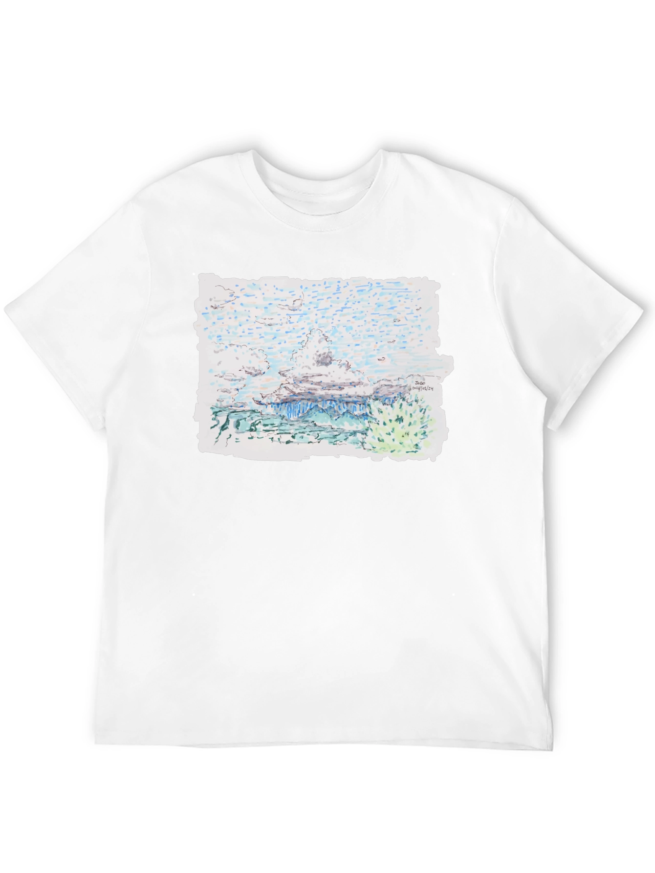 Artistic Landscape Print Tee