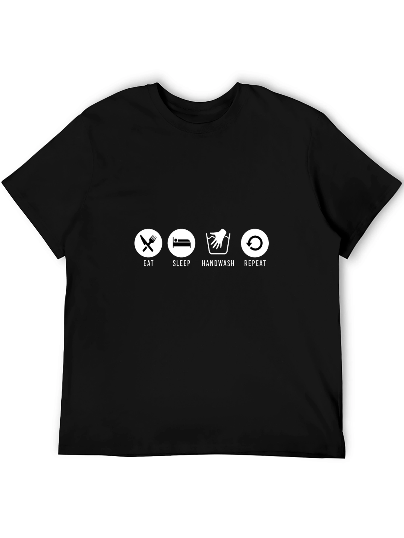 Eat Sleep Handwash Repeat Graphic Tee