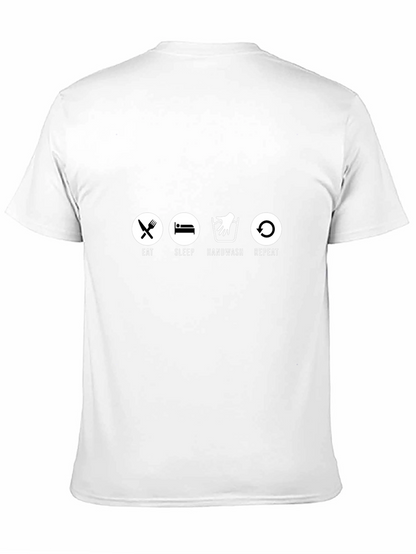 Eat Sleep Handwash Repeat Graphic Tee