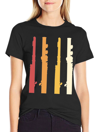 Retro Flute Musician T-Shirt