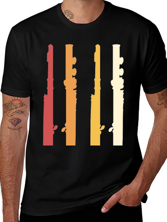 Retro Flute Musician T-Shirt