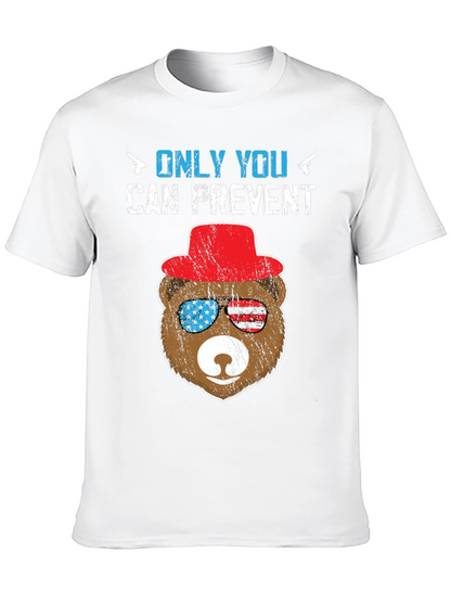 Patriotic Bear T-Shirt: Only YOU Prevent