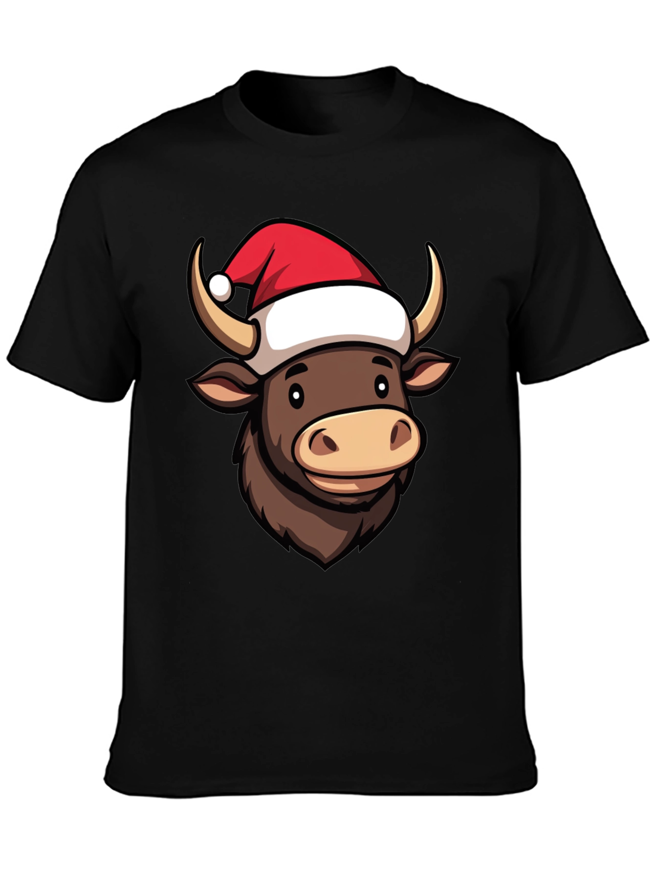 Festive Bull T-Shirt: Holiday Cheer