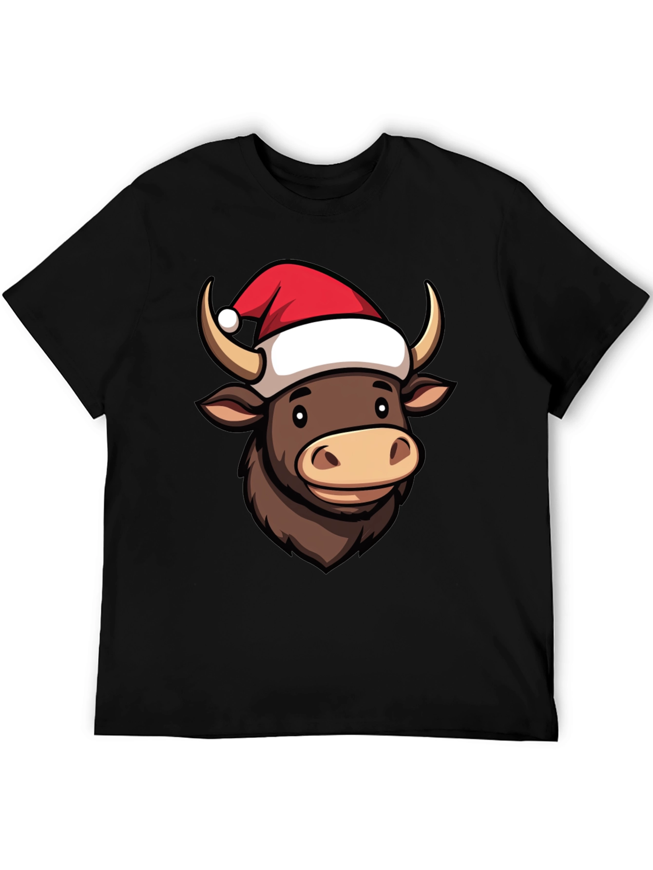 Festive Bull T-Shirt: Holiday Cheer