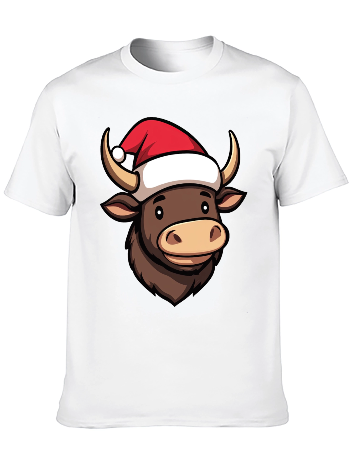 Festive Bull T-Shirt: Holiday Cheer