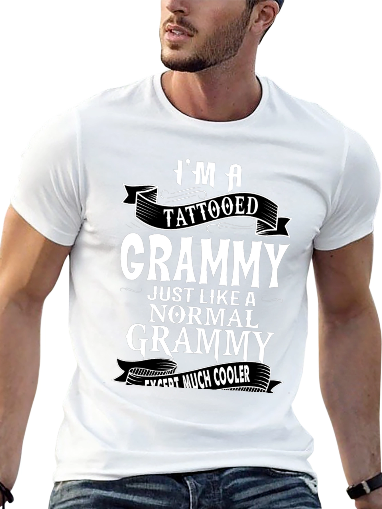 Tattooed Grammy Graphic T-Shirt - Cool Grandma Tee