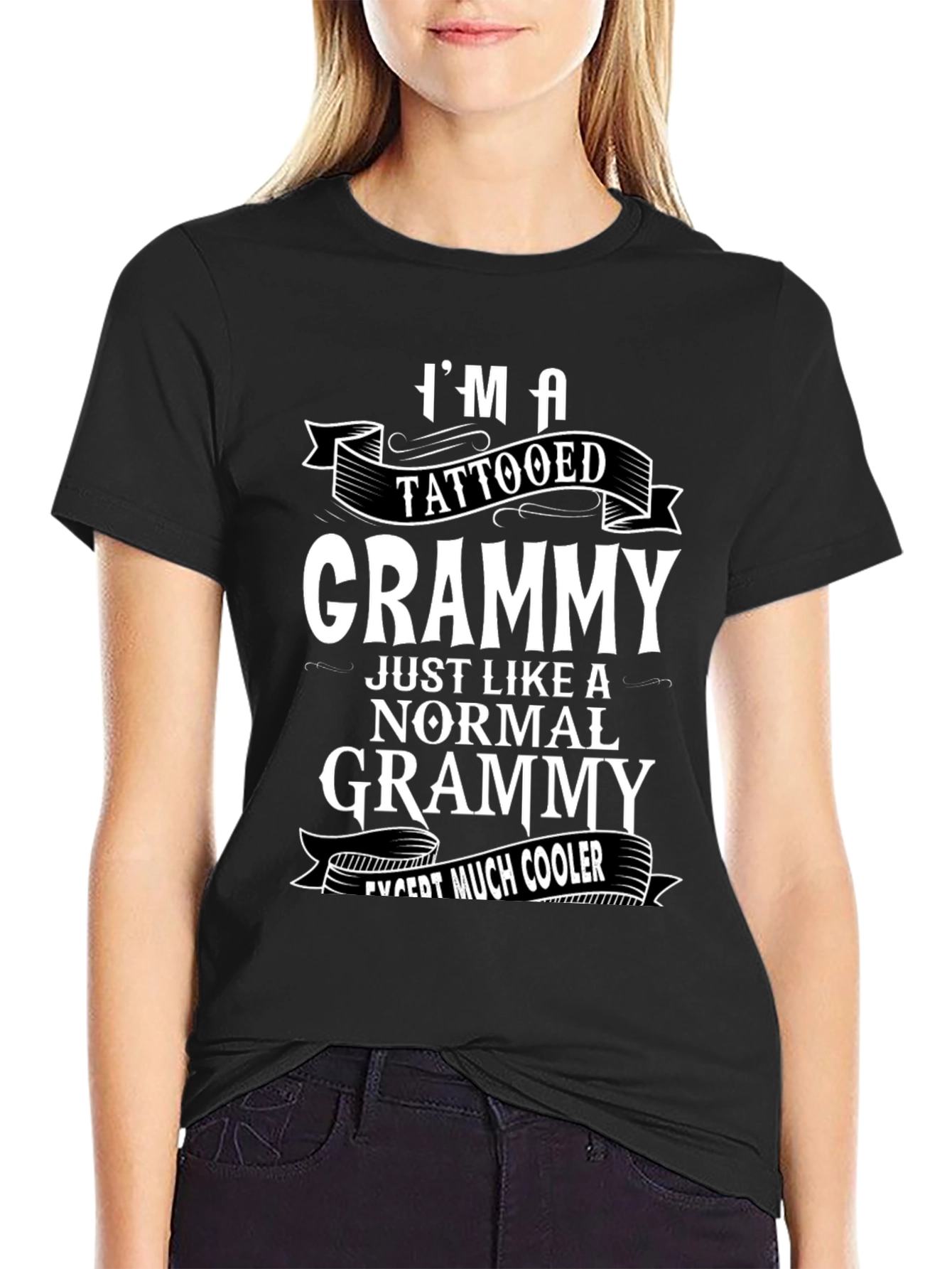 Tattooed Grammy Graphic T-Shirt - Cool Grandma Tee