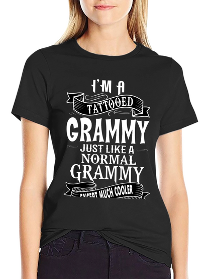Tattooed Grammy Graphic T-Shirt - Cool Grandma Tee