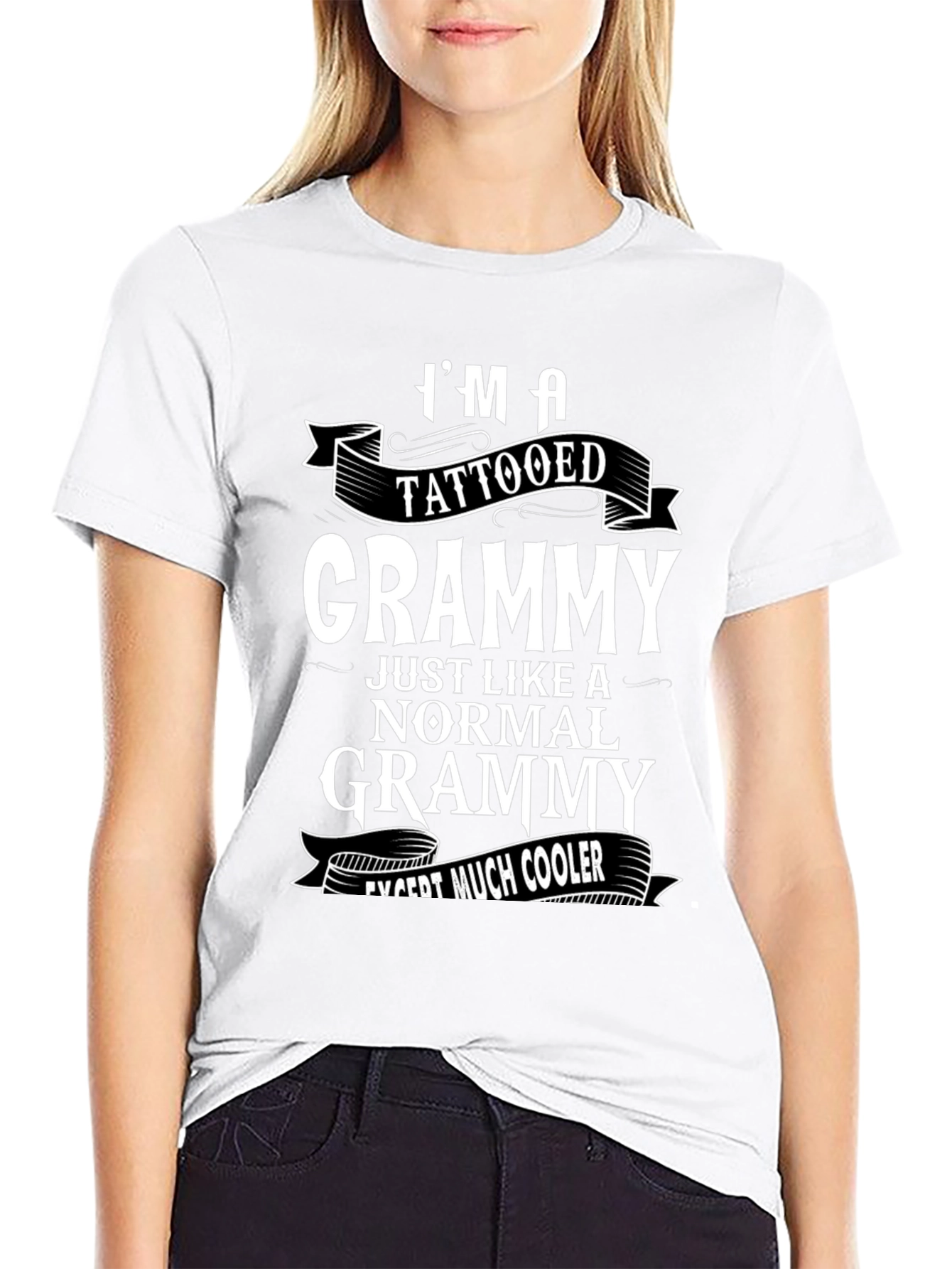 Tattooed Grammy Graphic T-Shirt - Cool Grandma Tee