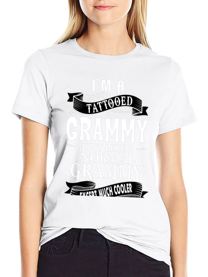 Tattooed Grammy Graphic T-Shirt - Cool Grandma Tee
