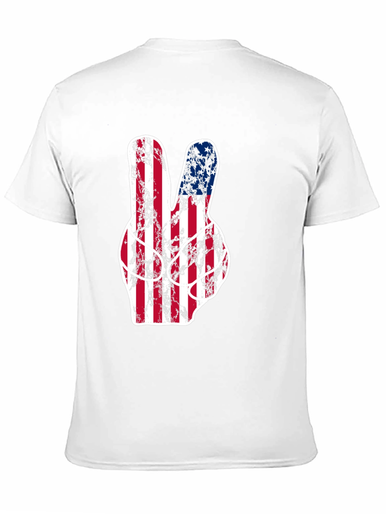 American Flag Peace Sign Graphic T-Shirt