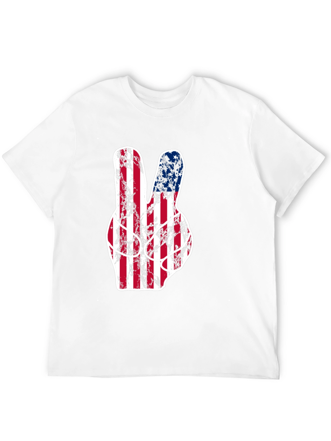 American Flag Peace Sign Graphic T-Shirt