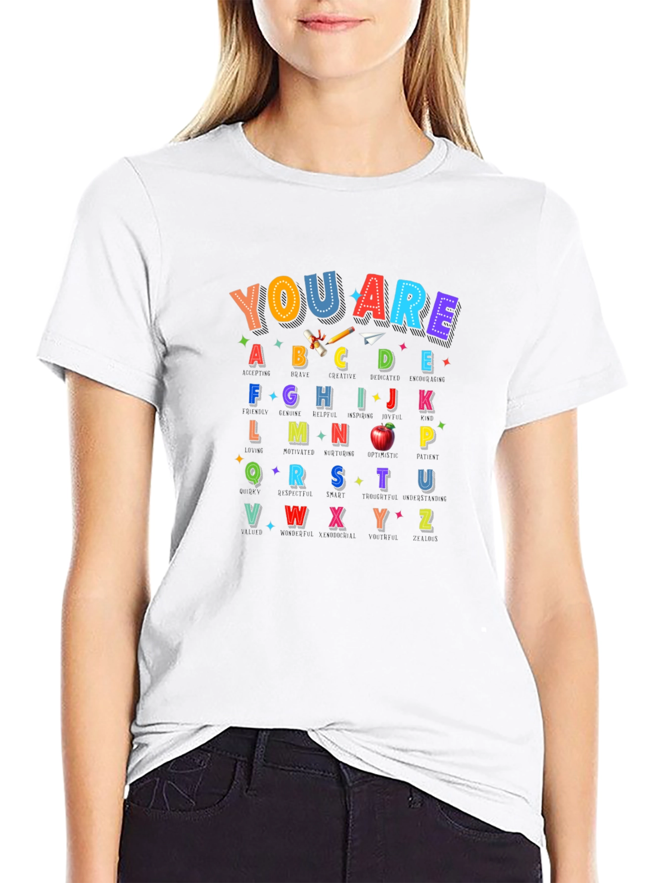 Alphabet Teacher T-Shirt | You Are ABCDE