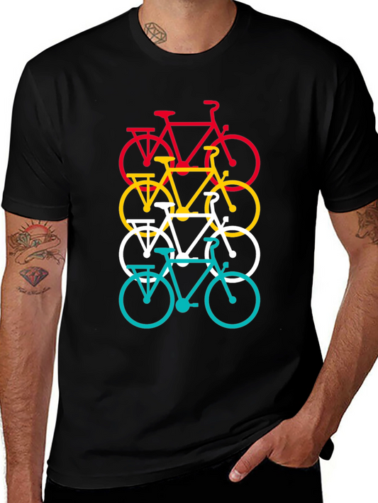 Colorful Bike Graphic Tee - Fun Bicycle Design