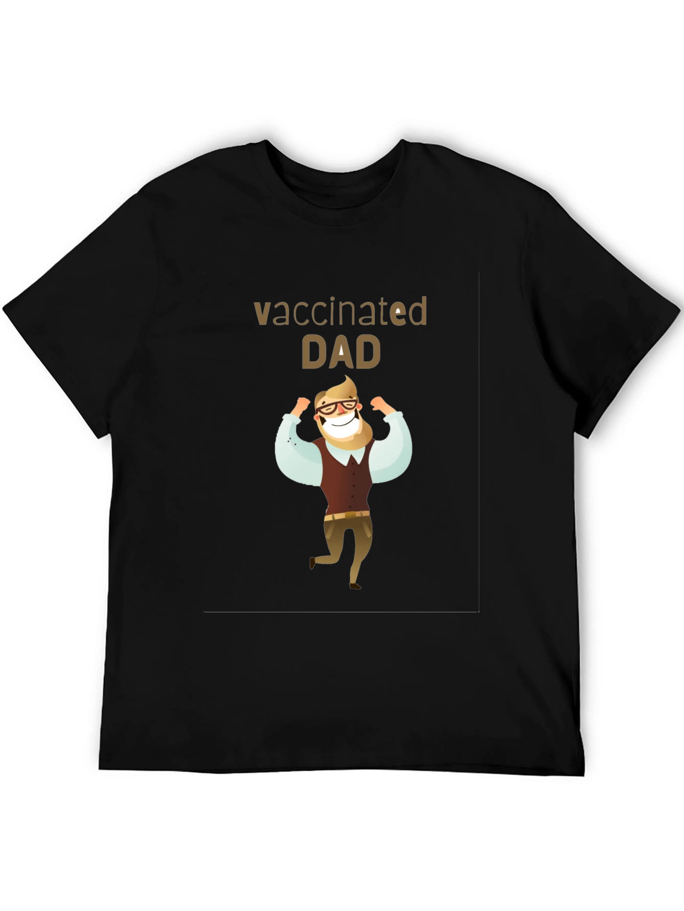 Vaccinated Dad T-Shirt - Black