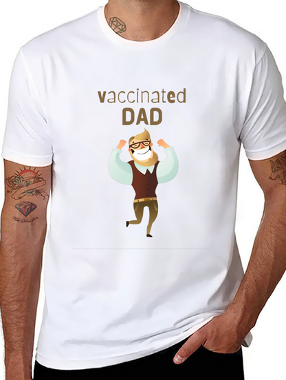 Vaccinated Dad T-Shirt - Black