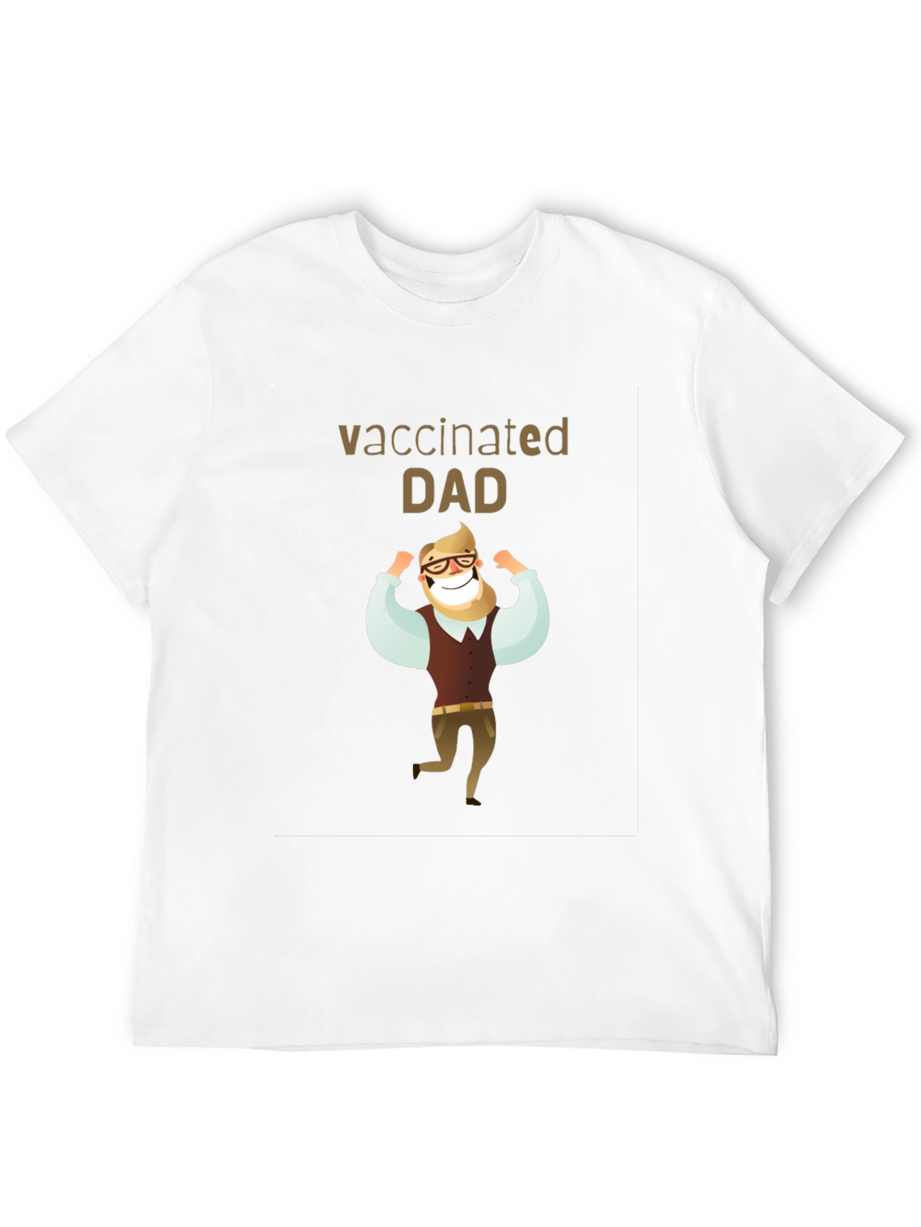 Vaccinated Dad T-Shirt - Black