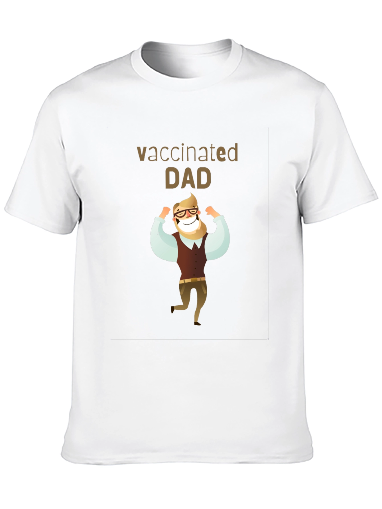 Vaccinated Dad T-Shirt - Black