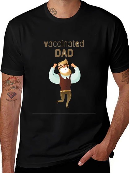 Vaccinated Dad T-Shirt - Black