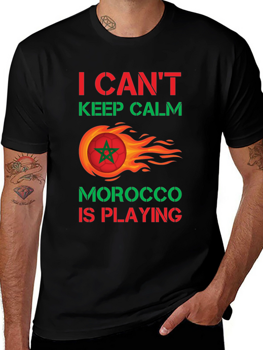 Morocco Soccer Fan T-Shirt - Keep Calm & Support!