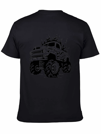 Monster Truck Graphic Tee - Black Cotton Shirt