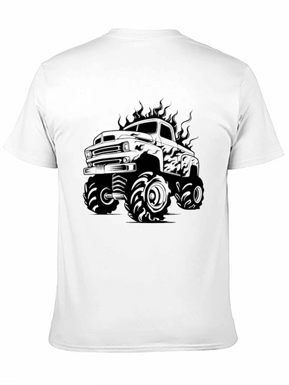 Monster Truck Graphic Tee - Black Cotton Shirt