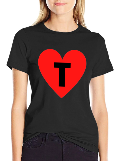 Heart T Graphic Tee - Black