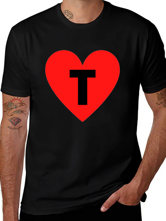 Heart T Graphic Tee - Black