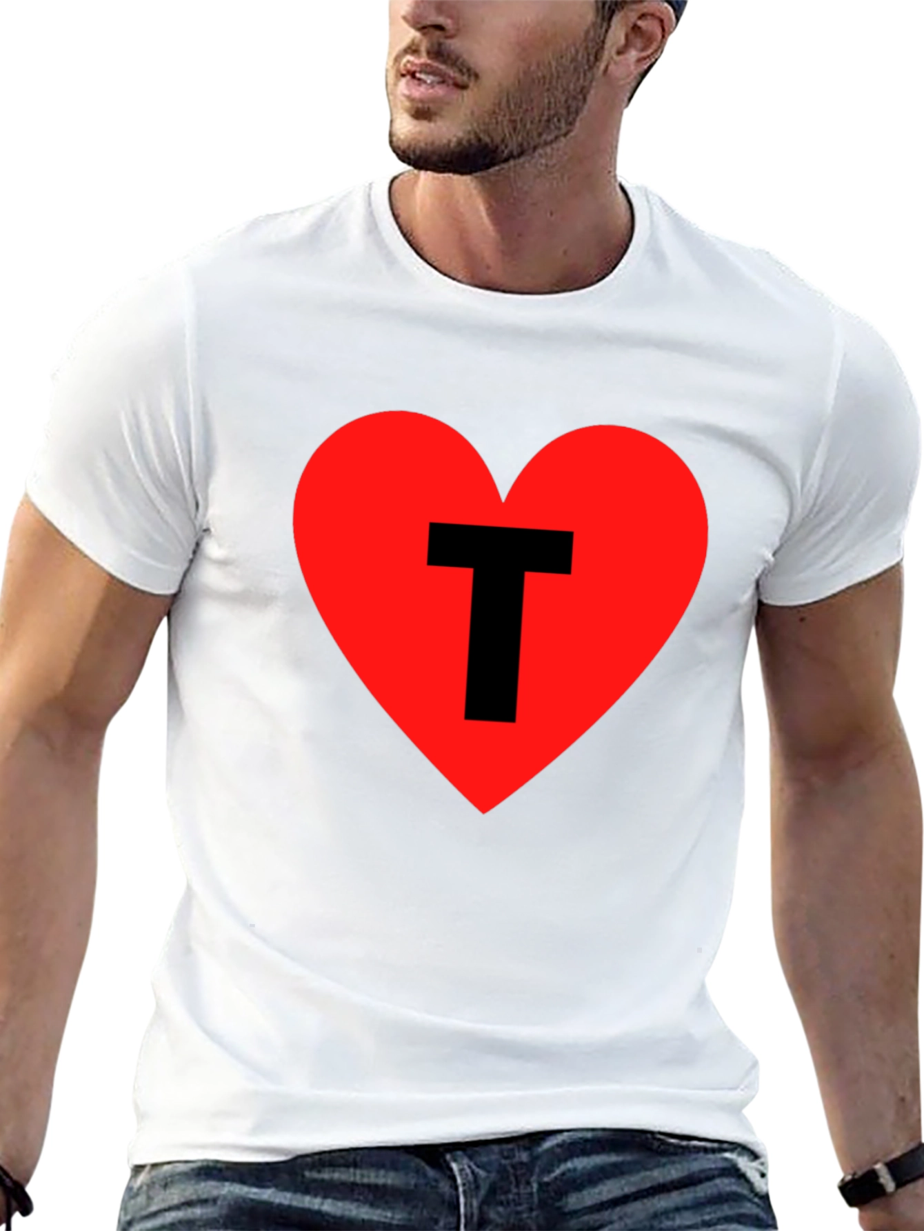 Heart T Graphic Tee - Black