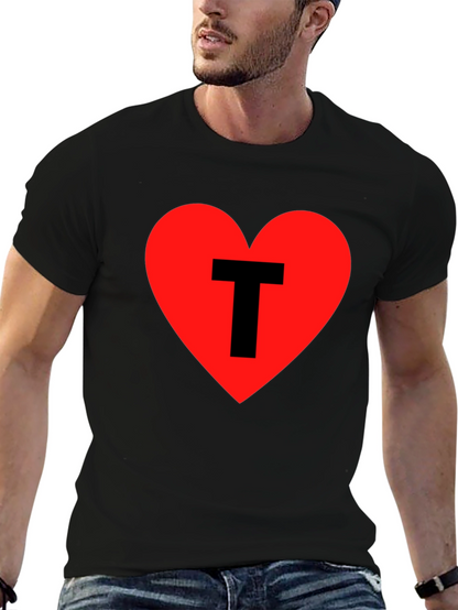 Heart T Graphic Tee - Black