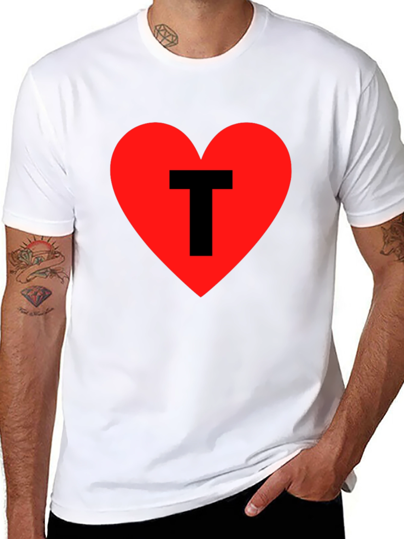Heart T Graphic Tee - Black