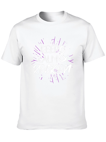 Keep Calm & Rock On Black T-Shirt